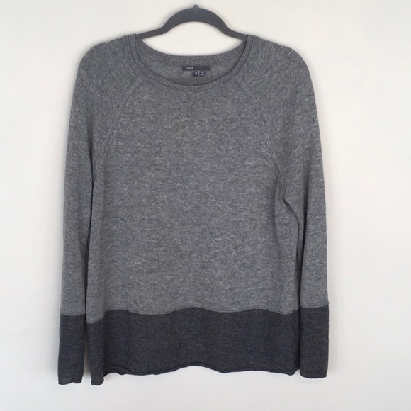 Vince 2 Tone Gray Sweater - Picture 2 of 5